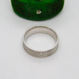 Modernist Sterling Silver Spinel Set Band Ring Vintage c1990