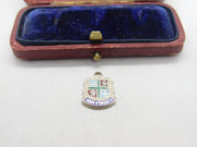 Sterling Silver & Enamel John O'Groats Charm Pendant Vintage c1970