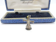 Sterling Silver Dutch Windmill Charm Pendant Vintage c1970
