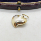 Sterling Silver Abstract Heart Charm Pendant Vintage c1970