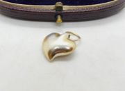 Sterling Silver Abstract Heart Charm Pendant Vintage c1970