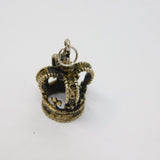 Sterling Silver Crown Charm Pendant Vintage c1970