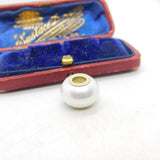 Sterling Silver and White Pearl Bead Charm Pendant Vintage c1970
