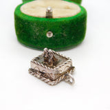 Sterling Silver Bed in the Wedding Cake Opening Charm Pendant Vintage c1970