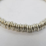 Studio Jewellery Sterling Silver Textured Link Bracelet Vintage c1970s