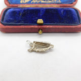 Sterling Silver Musical Harp Charm Pendant Vintage c1970