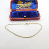 Sterling Silver Essential Rope Chain Bracelet Vintage c1970 7" Length
