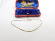 Sterling Silver Essential Rope Chain Bracelet Vintage c1970 7" Length