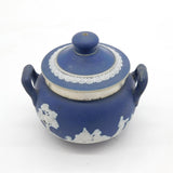 Sterling Silver Mounted Tunstall Ware Sugar Bowl Antique 1921 Birmingham