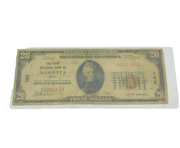 USA First National Bank of Marietta Twenty Dollar Banknote Antique 1929