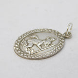 Sterling Silver St Christopher Travel Charm Pendant Vintage c1970s