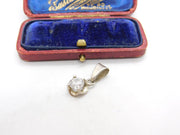 Sterling Silver Diamante Drop Charm Pendant Vintage c1970