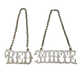 19th Century Pair of Sterling Silver 'Red' & 'White' Wine Decanter Labels c1880s