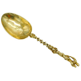 18th Century British Provincial Sterling Silver Gilt Apostle Spoon Antique 1796