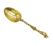 18th Century British Provincial Sterling Silver Gilt Apostle Spoon Antique 1796