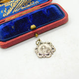 White Metal St Catherines Lowton School Charm Pendant Vintage c1970