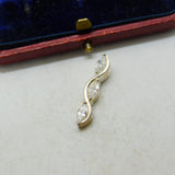 Sterling Silver Intertwined Diamond Paste Charm Pendant Vintage c1970