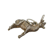 Sterling Silver Stag Deer Charm Pendant Vintage c1970s