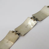 Sterling Silver Floral Pattern Panel Bracelet Antique 1946 London