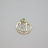 Sterling Silver 18th Birthday Round Charm Or Pendant Modern c1990s