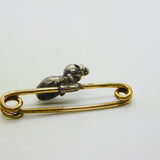 Victorian 9ct Gold & Silver Garnet Set Flea Insect Brooch Antique c1890