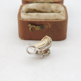 Sterling Silver Baby in the Pram Charm Pendant Vintage c1970