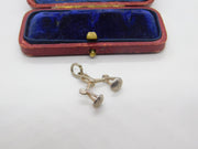 Sterling Silver Libra Scales of Justice Charm Pendant Vintage c1970