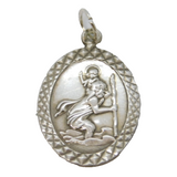 Sterling Silver St Christopher Travel Charm Pendant Vintage c1970s