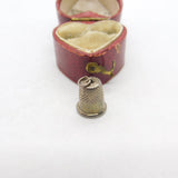 Sterling Silver Sewing Thimble Charm Pendant Vintage c1970