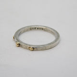 Sterling Silver & Gold Beaded Dress Ring Vintage 1992 London