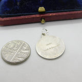 Sterling Silver St Christopher Travel Saint Charm Pendant Vintage c1970