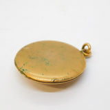 Victorian Rolled Gold, Seed Pearl Cameo Set Locket Pendant Antique c1880s