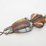 19th Century Scottish Sterling Silver & Carved Agate Panel Bracelet Antique