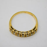 18ct Yellow Gold Seven-Stone Diamond Half Eternity Ring Vintage c1970 London