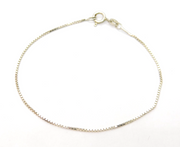 Sterling Silver Essential Fine Box Chain Stacking Bracelet Contemporary c2000