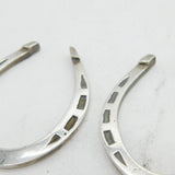 Pair of Sterling Silver Lucky Horseshoe Napkin Rings Vintage 1962 Sheffield