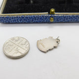 Sterling Silver & Enamel Isle of Wight Charm Pendant Vintage c1970