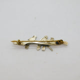 Sterling Silver Guilloche Enamel Birds On Branch Brooch Pin Antique c1920's