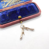 Sterling Silver Pair of High Heeled Shoes Charm Pendant Vintage c1970