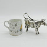 19th Century Dutch Sterling Silver Cow Creamer Jug Antique c1890s