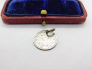 Victorian South African Sterling Silver Threepence Coin Charm 1896 Antique