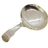 George III Sterling Silver Oval Bowl Tea Caddy Spoon Antique 1820 London