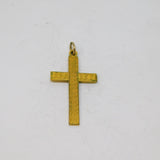 Rolled Gold Cross Charm Pendant Vintage c1970