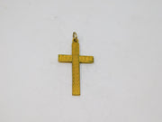 Rolled Gold Cross Charm Pendant Vintage c1970