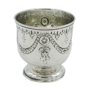 George II Sterling Silver Neoclassical Beaker Cup Antique 1734 London