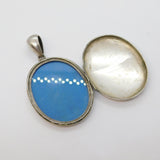 Victorian Sterling Silver Floral Pattern Sweetheart Locket Antique c1880s