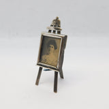 Victorian Sterling Silver Dolls House Portrait Easel Antique 1901 Birmingham