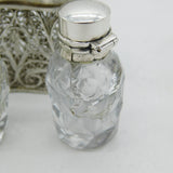 George III Filigree Sterling Silver Double-Scent Bottle Box Antique c1780s