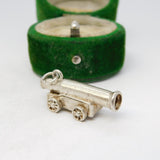 Sterling Silver Traditional Cannon Charm Pendant Vintage c1970