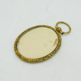 Victorian 9ct Gold Cased Large Floral Portrait Locket Pendant Antique c1860s